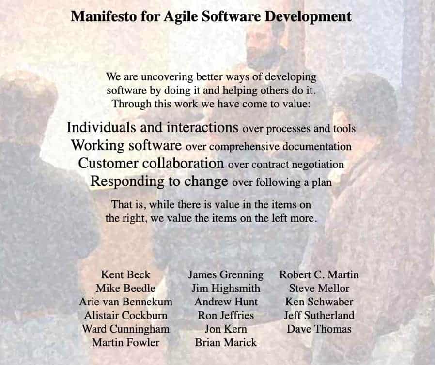 Manifesto for Agile Software Development